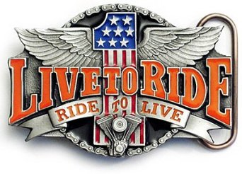 Harley davidson Live to ride belt buckle chopper special USA